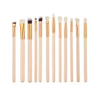 Custom label cosmetic brushes wood eye shadow brush for makeup