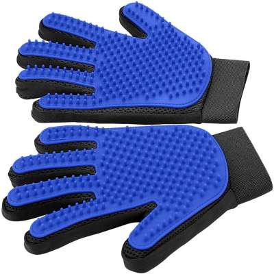 Hair Remover Mitt Massage Deshedding Glove Brush Rubber Dirt Hair Remover Brush Glove Pet Dog Cat Grooming Glove