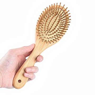 Wooden Hair Brush with Air Cushion Combs for Scalp Massage Anti-static