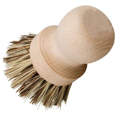 ECO-friendly cleaning brush Nature hemp bristles KitchenBamboo Round Mini Palm Scrub Brush Wet Cleaning Scrubber