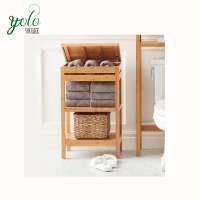 Multifunctional Bamboo Bathroom Shelf Bamboo Bath Corner Shower Shelf With Storage