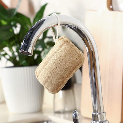 Organic Dishwashing Natural Dish Kitchen Loofah Sponges Natural Organic Shower Exfoliation Bathing SPA Body loofah pad